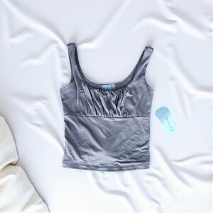 Brownish ruched crop Top